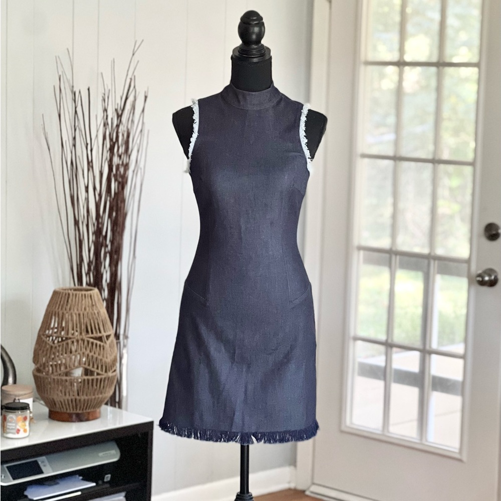 Ali & Jay Denim Mini Dress With Zipper Back Size XS